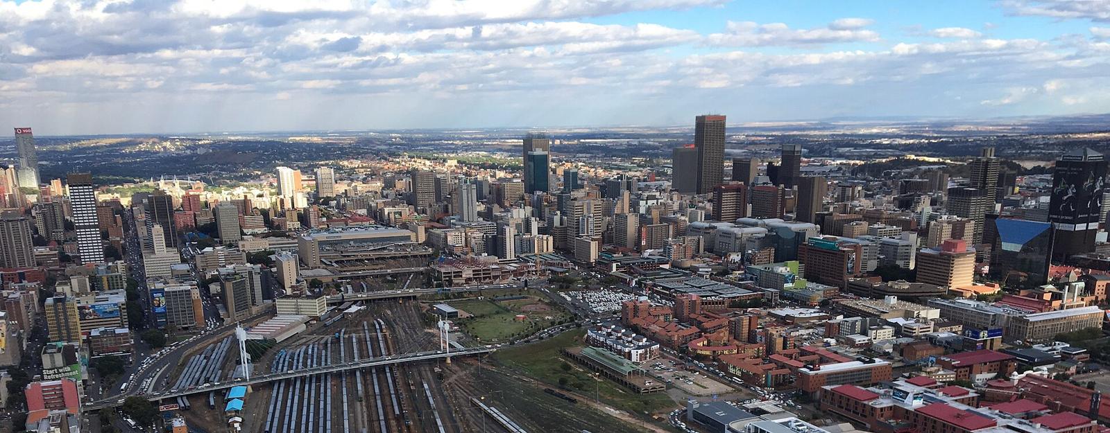 Johannesburg city centre from above
