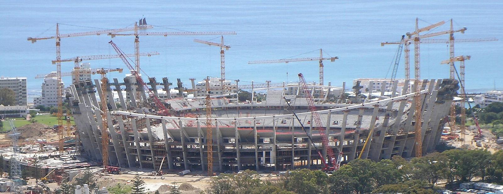 Cape Town Stadium under construction